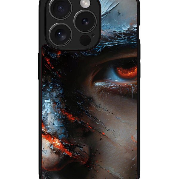 Iphone 15 Pro | 2D Metal | Red-Eyed Warrior | LC068