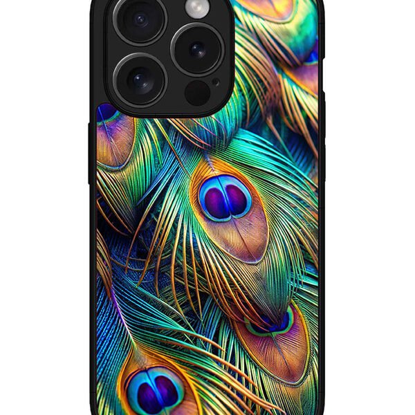 Iphone 15 Pro | 2D Metal | Peacock Feather | LC068