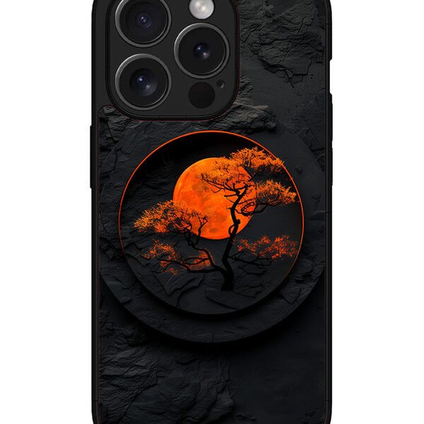 Iphone 15 Pro Max | 2D Metal | Dark Knight Red Moon | LC077