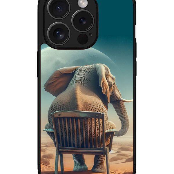 Iphone 15 Pro Max | 2D Metal | Baby Elephant Om Chair | LC077