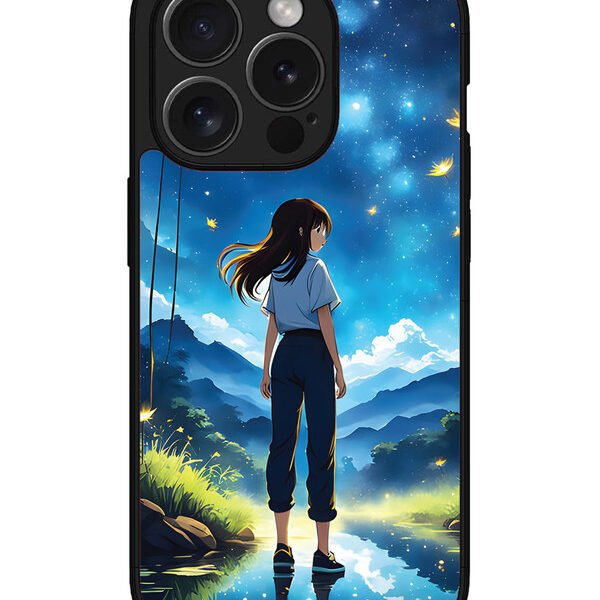 Iphone 15 Pro | 2D Metal | Girl In Beautiful Forest | LC068