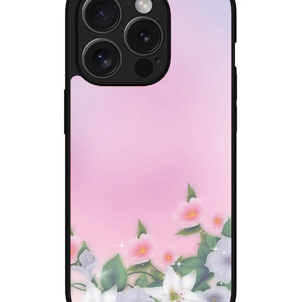 Iphone 15 Pro Max | 2D Metal | Pink Floral Elegance | LC077