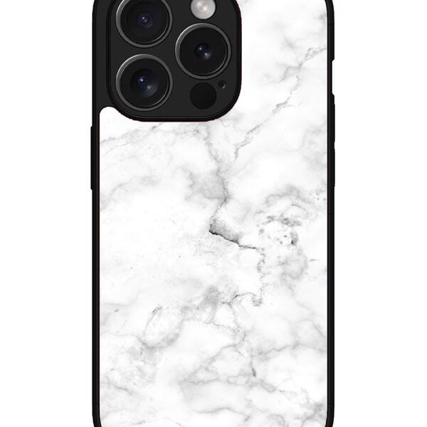 Iphone 15 Pro Max | 2D Metal | White Marble | LC077