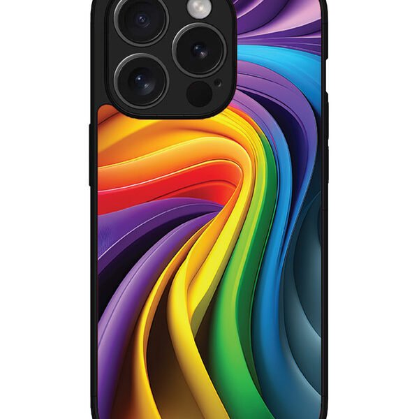Iphone 15 Pro Max | 2D Metal | Rainbow Whirl | LC077