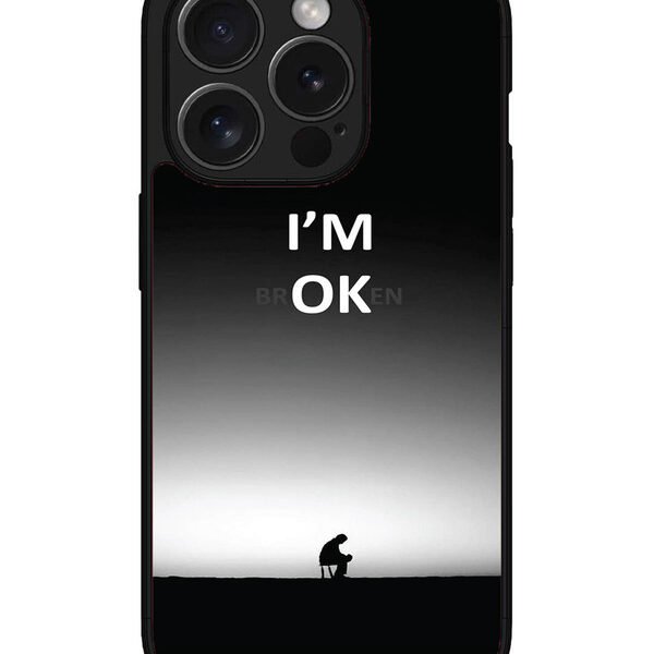 Iphone 15 Pro | 2D Metal | I'M Broken A Man On Chair Alone | LC068