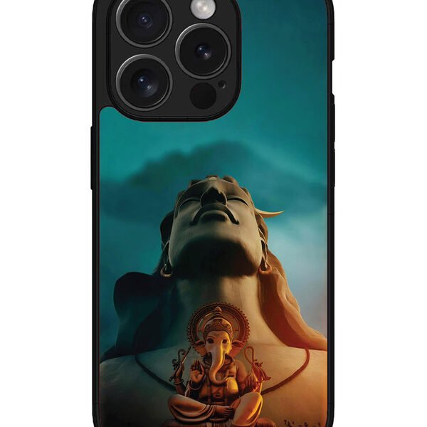 Iphone 15 Pro Max | 2D Metal | Shiva & Ganesh | LC077