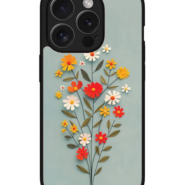 Iphone 15 Pro Max | 2D Metal | Paper Flowers | LC077