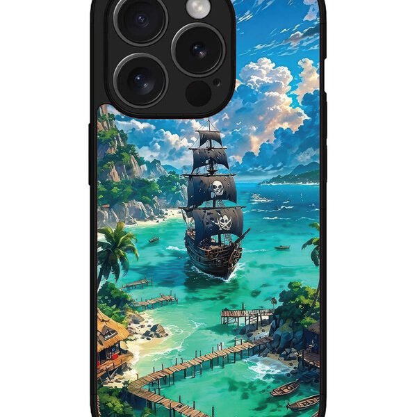 Iphone 15 Pro Max | 2D Metal | Pirate Ship Island | LC077