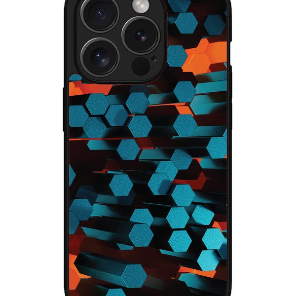 Iphone 15 Pro | 2D Metal | Hexagon 3D Abstract | LC068