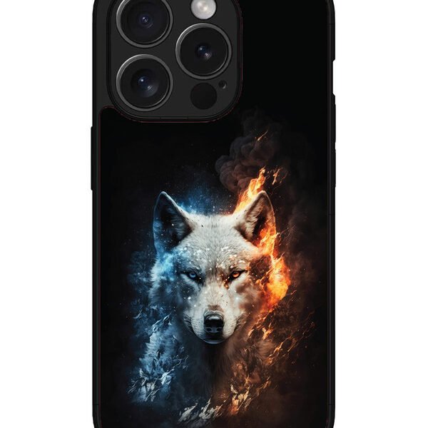 Iphone 15 Pro Max | 2D Metal | Fire Wolf | LC077