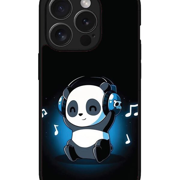 Iphone 15 Pro Max | 2D Metal | Panda Listening Music | LC077