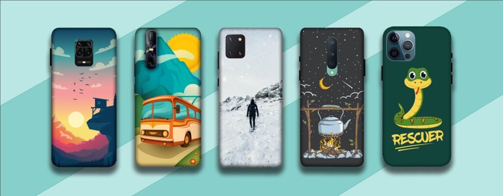 Trendy printed mobile phone cover with everyday accessories