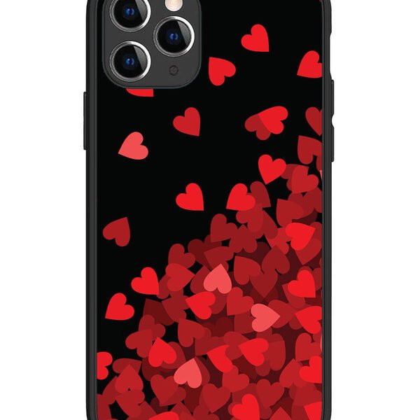 iPhone 11 Pro | 2D Metal | Red Hearts | LC081
