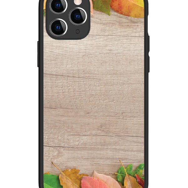iPhone 11 Pro | 2D Metal | Autumn Leafs On Wooden Table | LC081