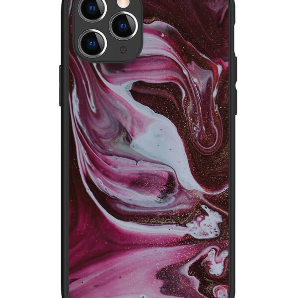 iPhone 11 Pro | 2D Metal | Pink And Golden Marble | LC081