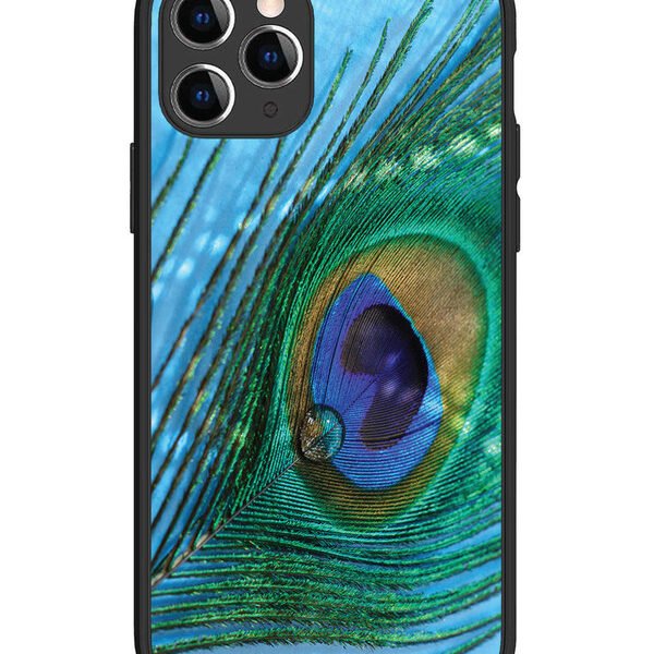 iPhone 11 Pro | 2D Metal | A drop on Peacock Feather | LC081