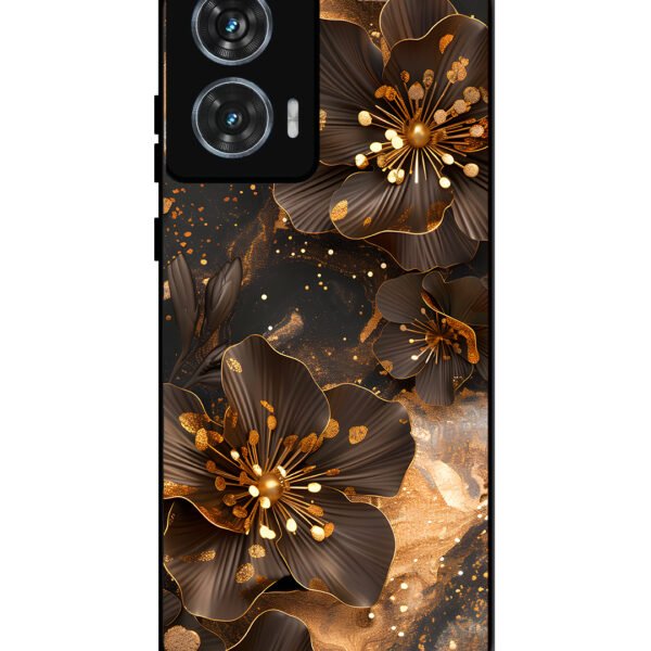 Motorola Moto G85 | 2D Metal | Golden Flowars | LC298
