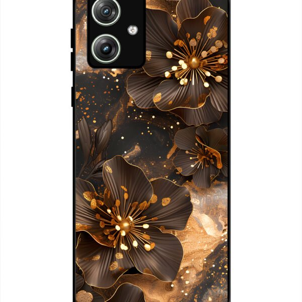 Motorola Moto G54 | 2D Metal | Golden Flowars | LC297