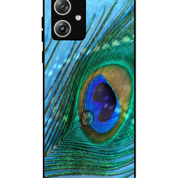 Motorola Moto G54 | 2D Metal | A drop on Peacock Feather | LC297