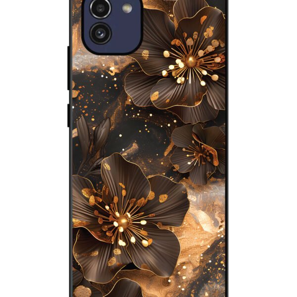 Samsung Galaxy A03 | 2D Metal | Golden Flowars | LC120