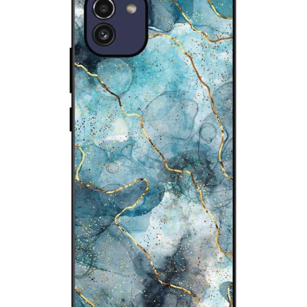 Samsung Galaxy A03 | 2D Metal | Oceanic Golden Strip Marble | LC120