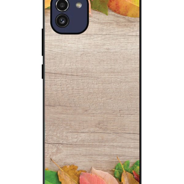 Samsung Galaxy A03 | 2D Metal | Autumn Leafs On Wooden Table | LC120
