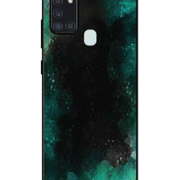 Samsung Galaxy A21S | 2D Metal | Dark Black And Green Forest | LC123