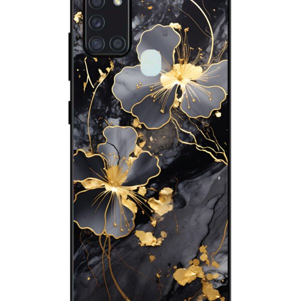 Samsung Galaxy A21S | 2D Metal | Dark Flowars | LC123
