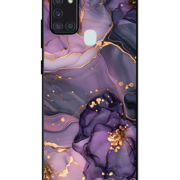 Samsung Galaxy A21S | 2D Metal | Royal Orchid Theme Marble | LC123