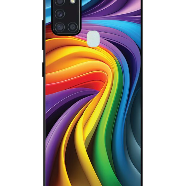 Samsung Galaxy A21S | 2D Metal | Rainbow Whirl | LC123