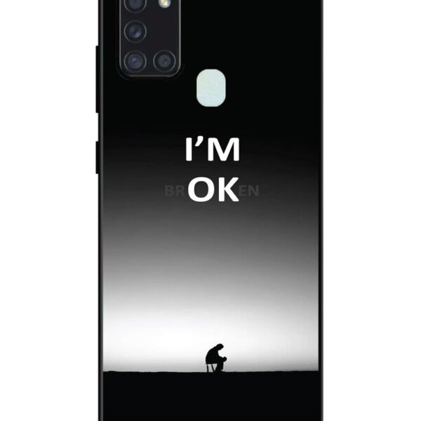 Samsung Galaxy A21S | 2D Metal | I'm Broken A man on Chair Alone | LC123
