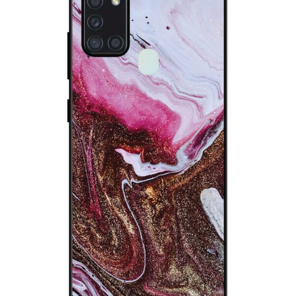 Samsung Galaxy A21S | 2D Metal | Elegant Rose & Gold Marble | LC123