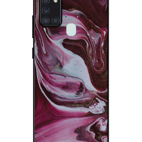 Samsung Galaxy A21S | 2D Metal | Pink And Golden Marble | LC123