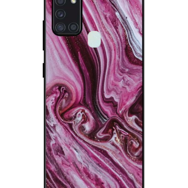 Samsung Galaxy A21S | 2D Metal | Pink Flood Marble | LC123