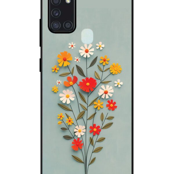 Samsung Galaxy A21S | 2D Metal | Paper Flowers | LC123