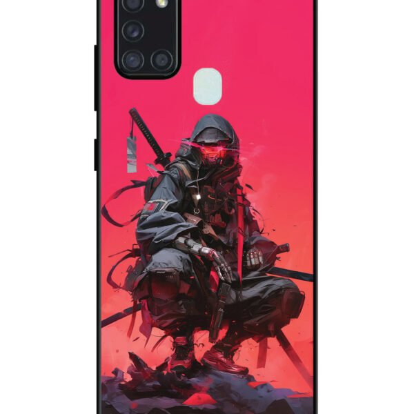 Samsung Galaxy A21S | 2D Metal | Cyberpunk Ninja Katana | LC123