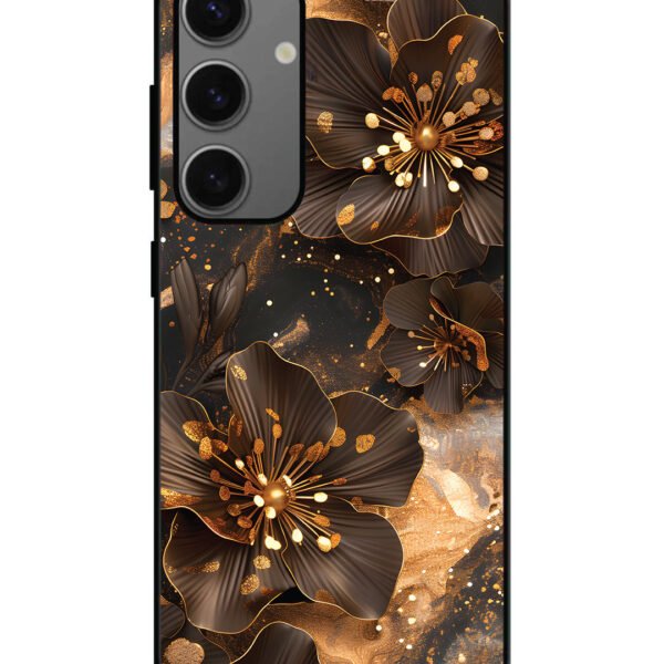 Samsung Galaxy A25 | 2D Metal | Golden Flowars | LC124