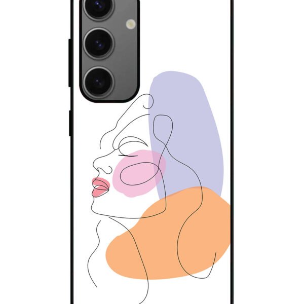 Samsung Galaxy A25 | 2D Metal | Line Art Girl Face | LC124