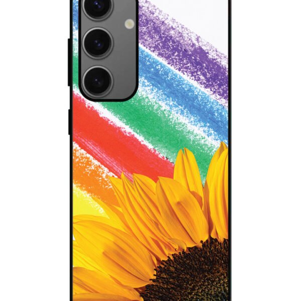 Samsung Galaxy A25 | 2D Metal | Sunflower on Colourful Lines | LC124
