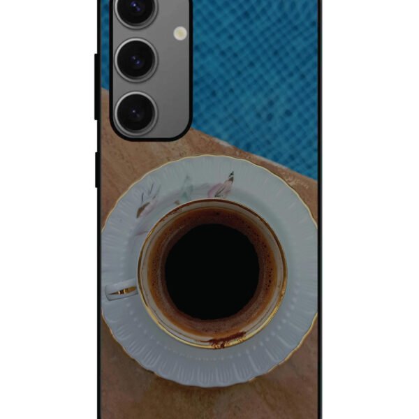 Samsung Galaxy A25 | 2D Metal | Black Tea Cup Saucer | LC124