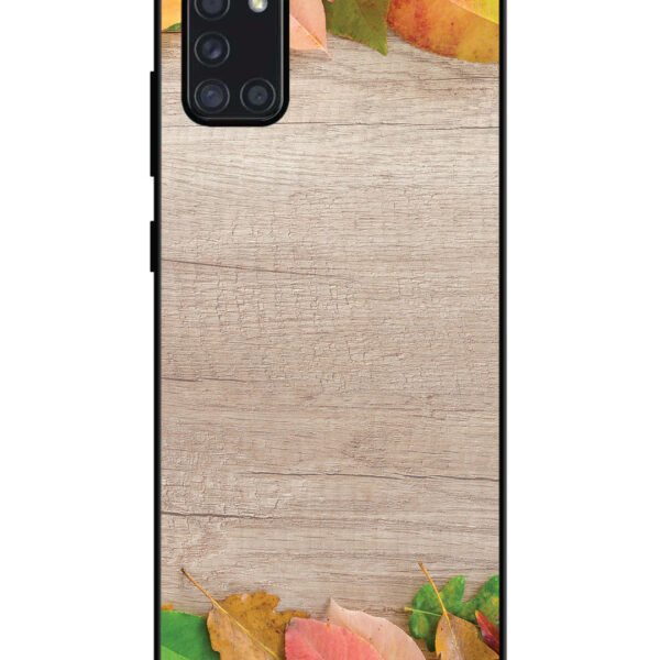 Samsung Galaxy A31 | 2D Metal | Autumn Leafs On Wooden Table | LC125