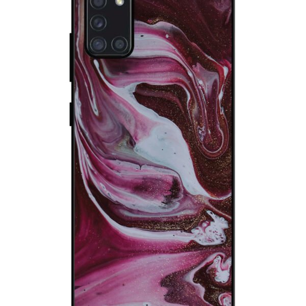 Samsung Galaxy A31 | 2D Metal | Pink And Golden Marble | LC125