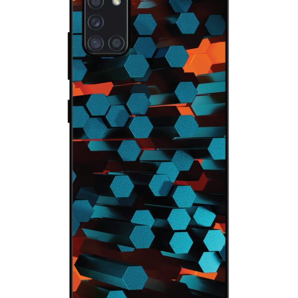 Samsung Galaxy A31 | 2D Metal | Hexagon 3D Abstract | LC125