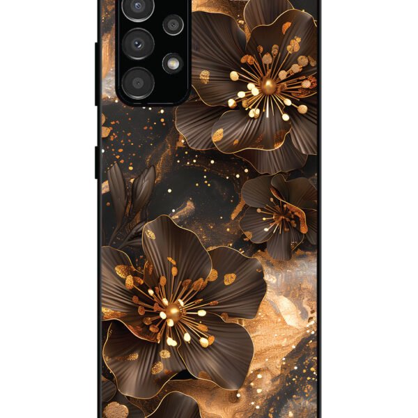 Samsung Galaxy A33 | 2D Metal | Golden Flowars | LC127