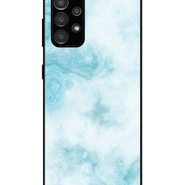 Samsung Galaxy A33 | 2D Metal | Light Blue with White Ocean Marble | LC127