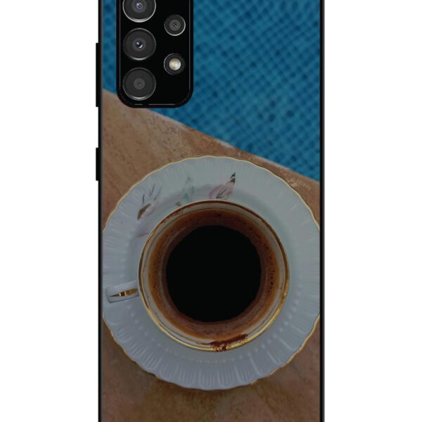 Samsung Galaxy A33 | 2D Metal | Black Tea Cup Saucer | LC127