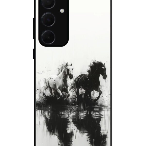 Samsung Galaxy A54 5G | 2D Metal | Black & White Horse | LC130