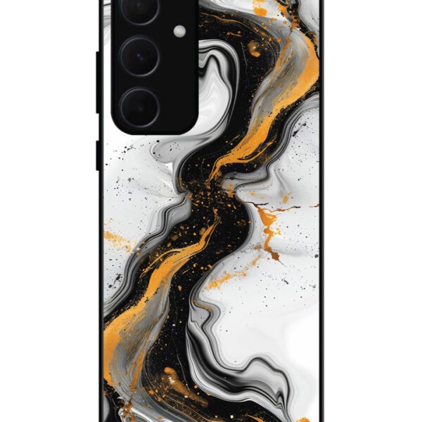 Samsung Galaxy A54 5G | 2D Metal | Black And Golden Marble Essence | LC130