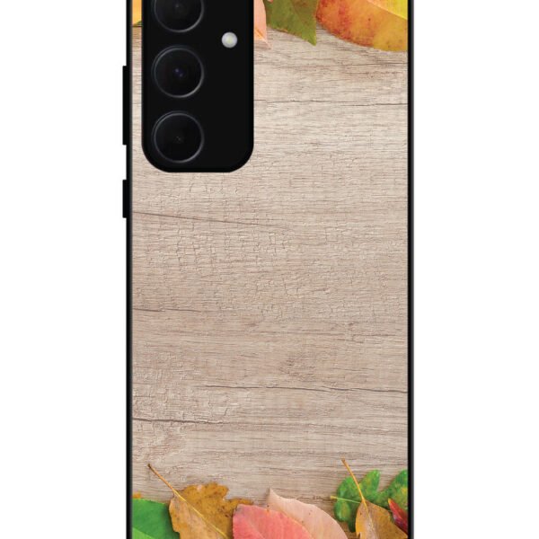 Samsung Galaxy A54 5G | 2D Metal | Autumn Leafs On Wooden Table | LC130