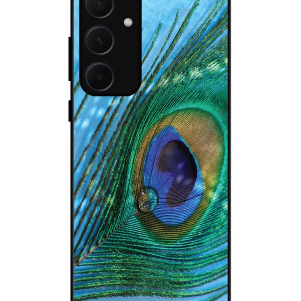 Samsung Galaxy A54 5G | 2D Metal | A drop on Peacock Feather | LC130